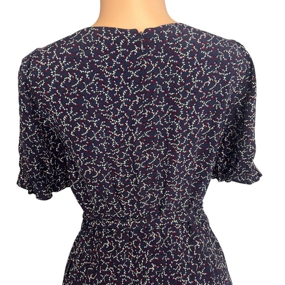 Talbots Floral Print Blue Jumpsuit Short Sleeve - Picture 6 of 11